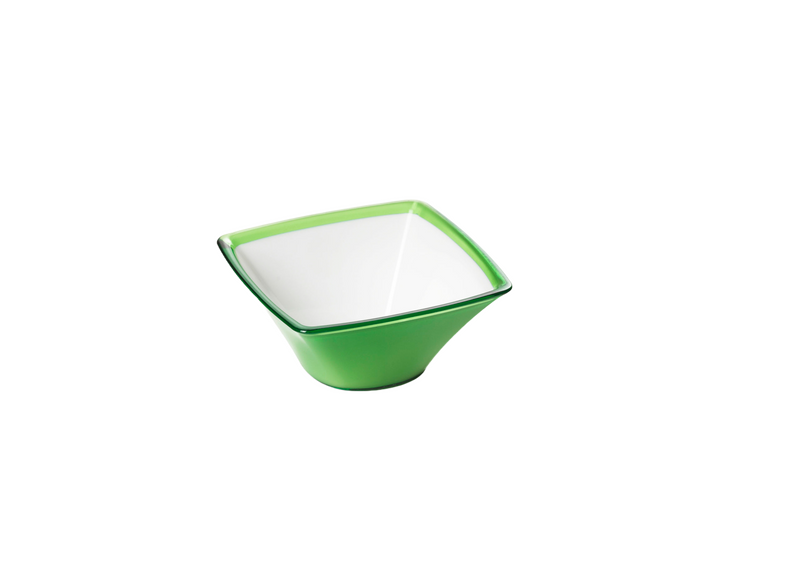 4" Square Sm Green Acrylic Bowl