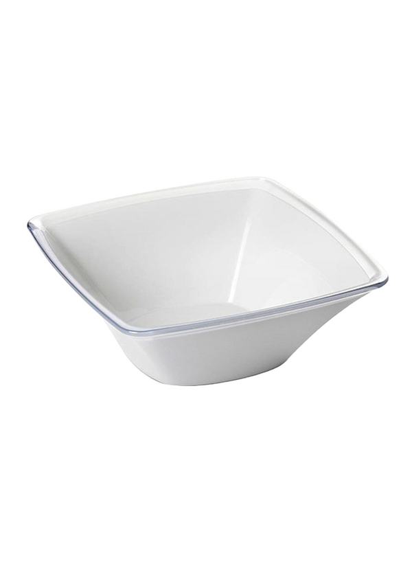 11" Square White Acrylic Bowl