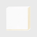 Guest Napkins White With Gold Trim