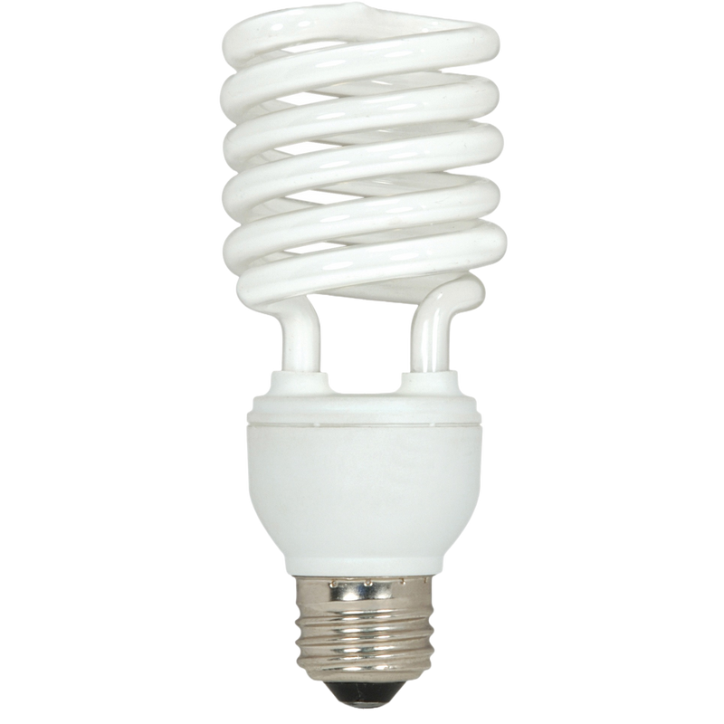 Satco 23-watt T2 Spiral CFL Bulb 3-pack 23 W - 100 W Incandescent Equivalent Wattage - 120 V AC - 1600 Lm - Spiral - T2 Size - White Light Color - E26