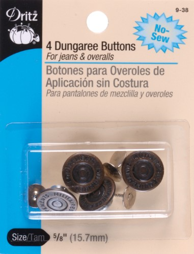 No-Sew Dungaree Buttons