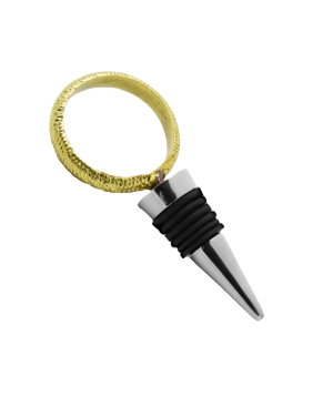 Classic Touch Bottle Stopper with Gold Ring