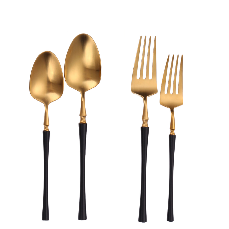 Irene Black/Gold18/10 Stainless Steel Cutlery 20pc Set