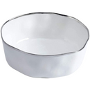 Pampa Bay Bianca Large Porcelain Bowl White/Silver