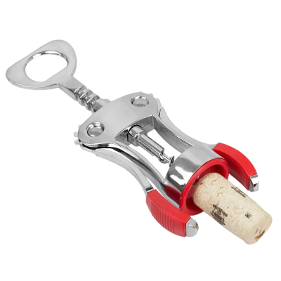 Zink Corkscrew with Red Handles