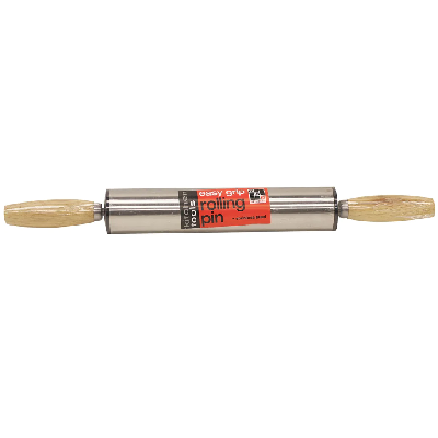 Wood Rolling Pin with Stainless Steel Cover