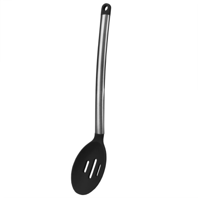 Silicon Slotted Spoon with Stainless Steel Handle
