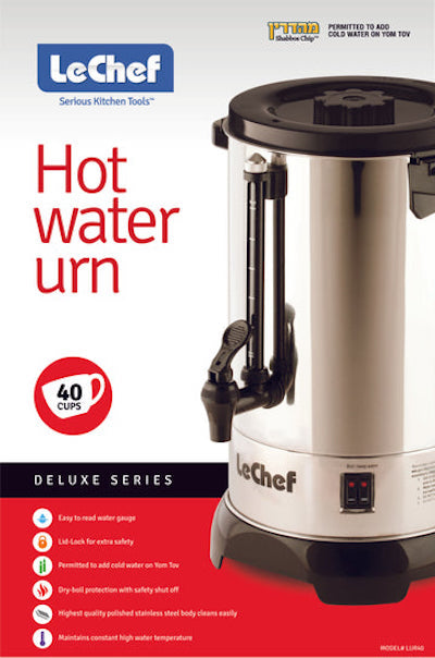 Le Chef 5.4qt Hot Water urn with Shabbos Chip