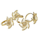 Tervy Jewel Napkin Ring Leaf Gold