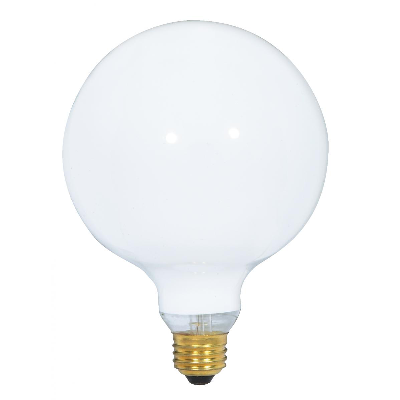 G40 5" Globe 25W White Bulb Incandescent