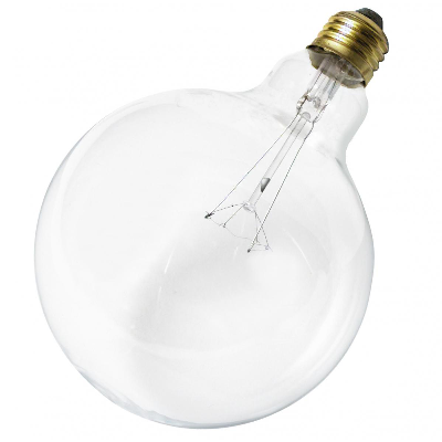 G40 5" Globe 40W Clear Bulb Incandescent