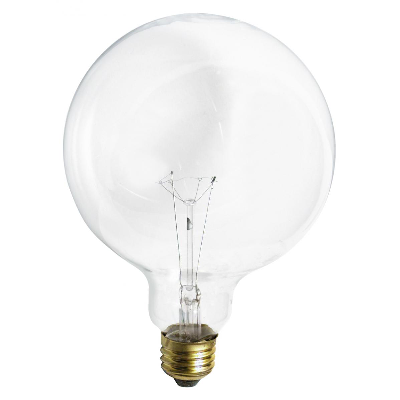 G40 5" Globe 100W Clear Bulb Incandescent