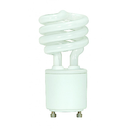 A white Feit Electric compact fluorescent light (CFL) bulb is shown against a white background. This T3 spiral bulb has a GU24 twist-lock base and is designed to be a 60-watt incandescent equivalent. It is non-dimmable and provides energy-efficient lighting for compatible fixtures.