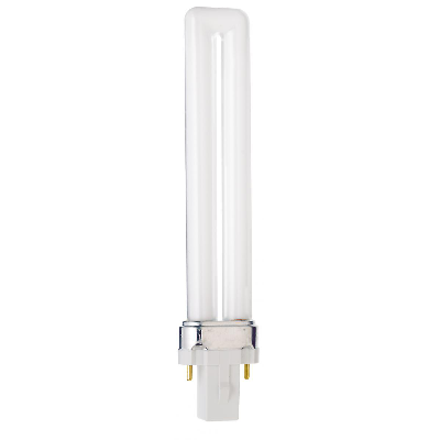 Twin Tube Compact Fluorescent G23 Base 9W Soft White Bulb