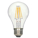 Clear A19 LED filament bulb, medium E26 base, 4.5W, 2700K warm white, dimmable.