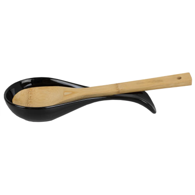 Ceramic Spoon Rest Black