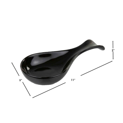 Ceramic Spoon Rest Black