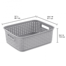 Basket Short Weave - 15x12x5 - Cement color