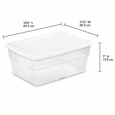 16qt Clear Storage Box w/ Lid – Sterilite1
