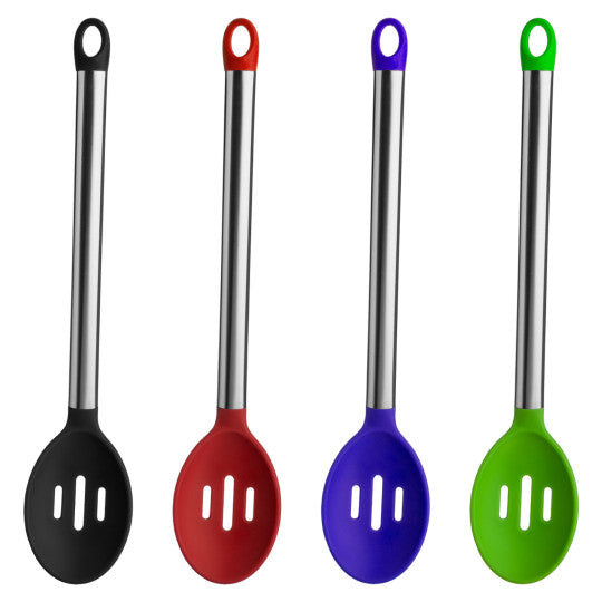Slotted Spoon Black Silicone