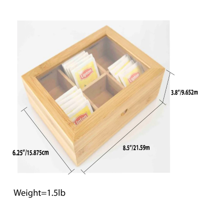 Bamboo Tea Storage Box