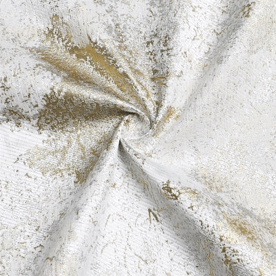70"x108" Jacquard White/Gold Tree Table Cloth