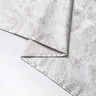 White Gold Rays Jacquard Tablecloth 70"x108"