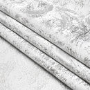 White Gold Rays Jacquard Tablecloth 70"x108"