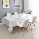 White Gold Rays Jacquard Tablecloth 70"x108"