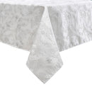 White Gold Rays Jacquard Tablecloth 70"x108"