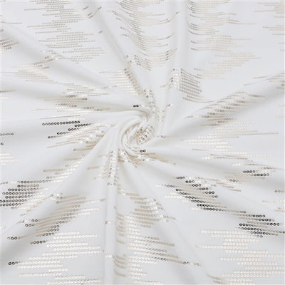 White Dotted Gold Foil Print Tablecloth 60" X 90"