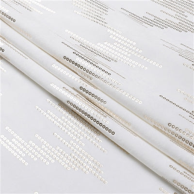 White Dotted Gold Foil Print Tablecloth 60" X 90"