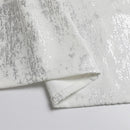 70"x120" Tablecloth- Jacquard, Silver Mosaic Marble