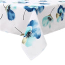 Blue Floral Poly Tablecloth 60" X 90"