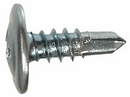 Hillman 8"x1" self-drilling screws with sharp drill point tips and threaded steel bodies, displayed on a white background.