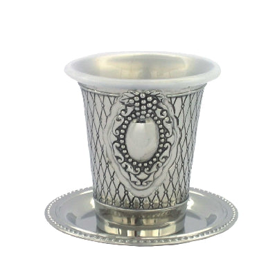 Kiddush Cup With Saucer Silver Plated
