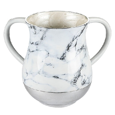 13 cm Aluminum Washing Cup, Marble Texture