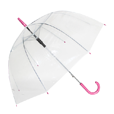 Clear Umbrella Pink Handle