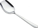 10.8-inch premium stainless steel serving spoons with a sleek polished finish displayed on a white background.