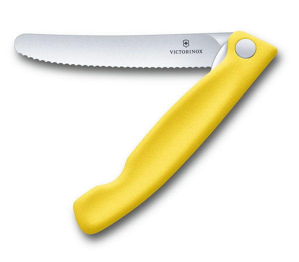Victrorinox Foldable Knife Yellow Serrated