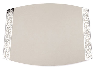 Porcelain with Metal Cutout White 13" X 17"