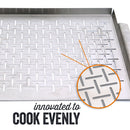 Yukon Glory YG-719 Premium Grill Topper Tray, made of stainless steel with a slotted, perforated pattern.