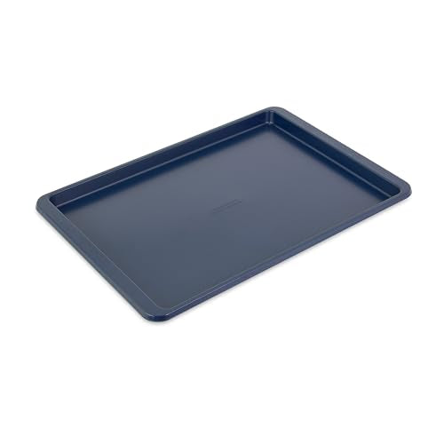 KitchenAid , 13" x 18" Nonstick Baking Sheet with Extended Handles for Easy Grip, Aluminized Steel, Ink Blue, Dishwasher Safe