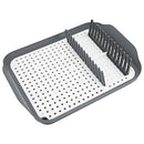 Kitchen Details 2 Tone Self Draining Dish Rack | Small Space | Holds 12 Plates| Storage | Organization | Easy to Store Away