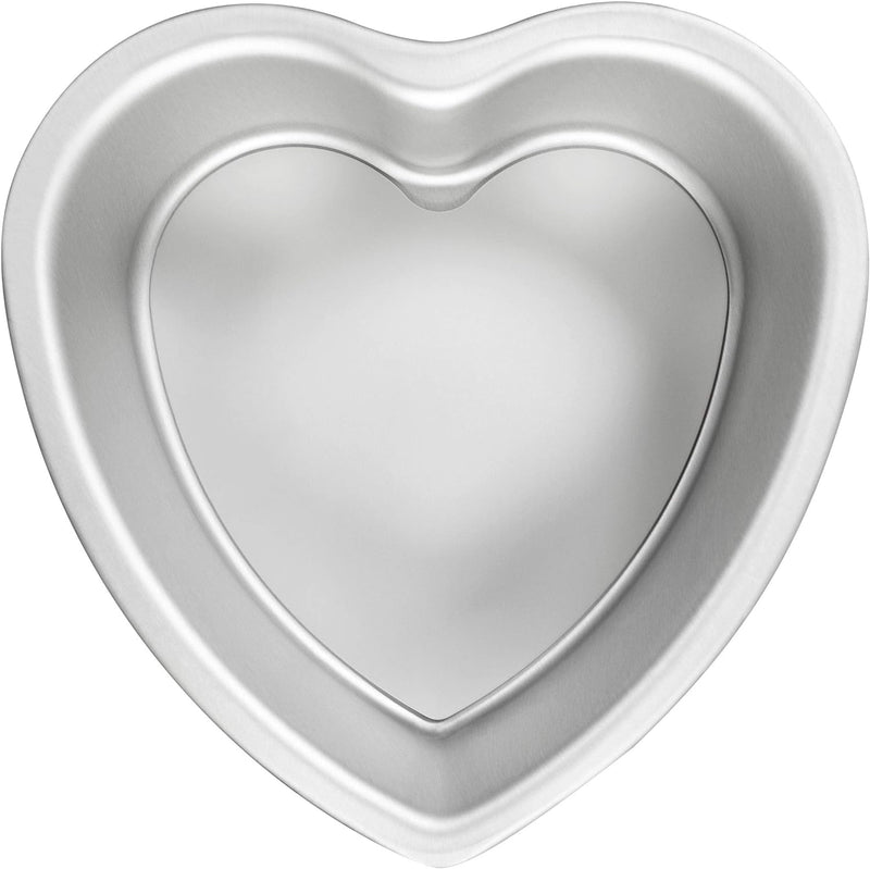 Anodized Aluminum, Heart Pan Removable Bottom, 8 in x 3 in