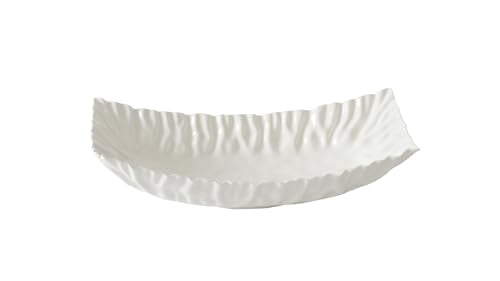 Pampa Bay Porcelain Rectangular Centerpiece, Mascali Bianca, White