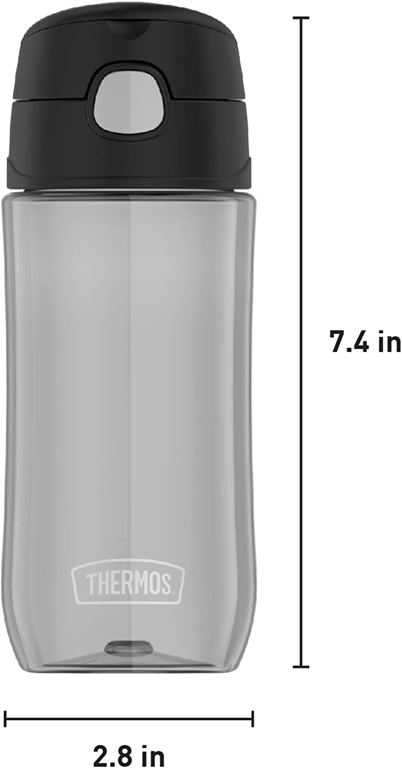 THERMOS FUNTAINER 16 Ounce Plastic Hydration with Spout, Black