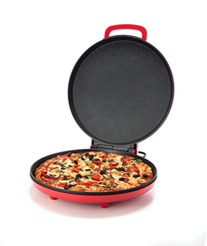 Zenith Versa Grill Non-Stick Pizza Maker Machine For Home Red