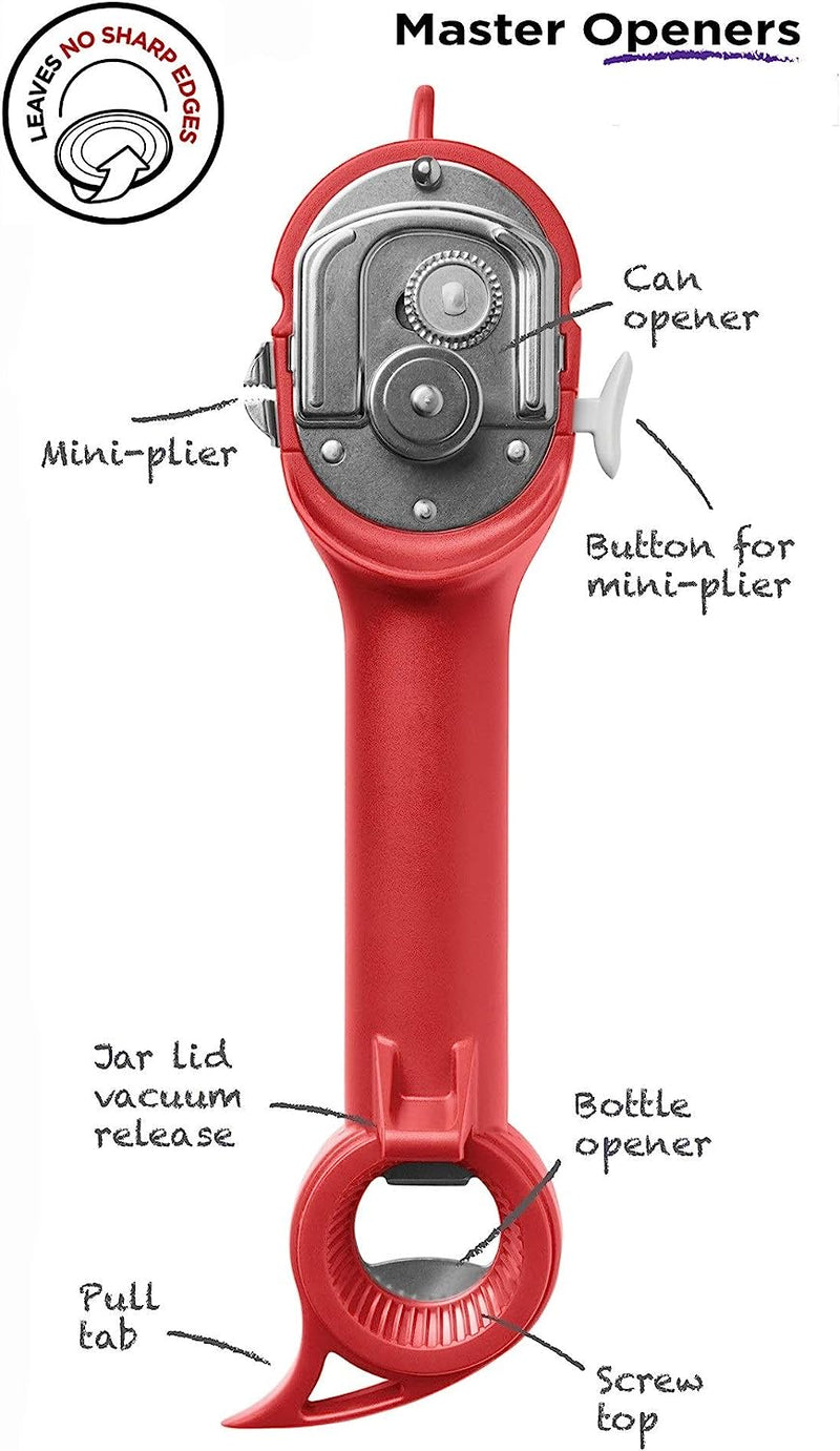 Kuhn Rikon Auto Safety Master Can Opener, 8.75-Inch, Black