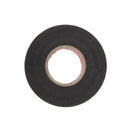 A side view of M & S's 0.71 in. x 60ft black electrical tape, featuring a red inner core and premium quality. The UL listed tape is neatly coiled into its cylindrical form, with the white background accentuating its rich color and smooth texture.